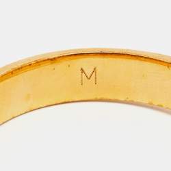 Pre Owned Fendi Fendista Bicolor Enamel Gold Tone Bracelet M