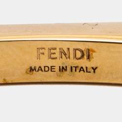 Fendi Pink Enamel Baguette Bracelet & Ring Set S