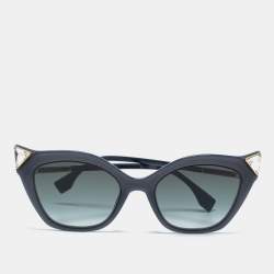Fendi Grey / Green Gradient FF 0357/G/S Iridia Cat-Eye Sunglasses