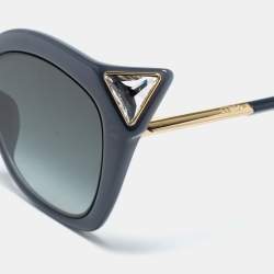 Fendi Grey / Green Gradient FF 0357/G/S Iridia Cat-Eye Sunglasses