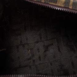 Pre Owned Fendi Tobacc Zucca Canvas Cosmetic Pouch