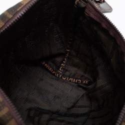 Pre Owned Fendi Tobacc Zucca Canvas Cosmetic Pouch