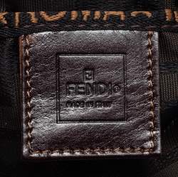 Pre Owned Fendi Tobacc Zucca Canvas Cosmetic Pouch