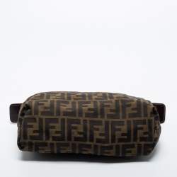 Pre Owned Fendi Tobacc Zucca Canvas Cosmetic Pouch