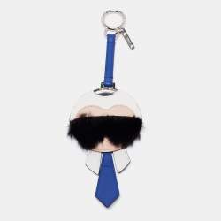 Pre Owned Fendi Multicolor Fur and Leather Karlito Bag Charm