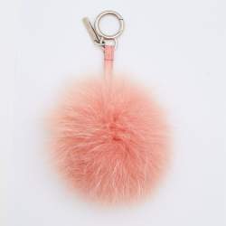 Fendi Pink Fox Fur Pom Pom Bag Charm