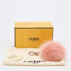 Fendi Pink Fox Fur Pom Pom Bag Charm