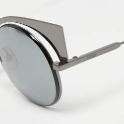 Pre Owned Fendi Black FF 0177/S Eyeshine Cat Eye Sunglasses