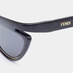 Fendi Black/Grey FF 0383/S Cat Eye Sunglasses
