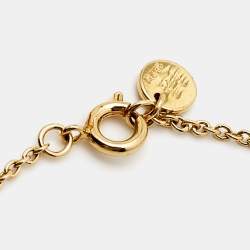 مملوكة مسبقًا سوار فندي أف إذ فندي معدن ذهبي اللون مزين كريستال