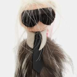Fendi Multicolor Fur Karlito Key Ring / Bag Charm