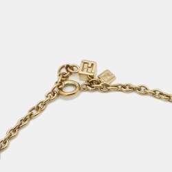 Pre Owned Fendi F is Fendi Gold Tone Necklace