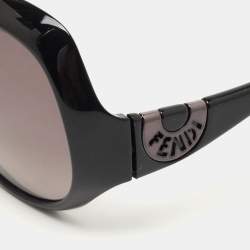 Pre Owned Fendi Black/ Grey Gradient FS5143 Oversized Sunglasses