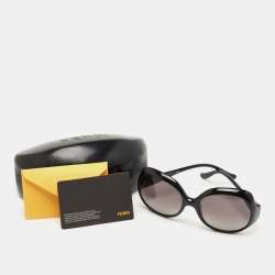 Pre Owned Fendi Black/ Grey Gradient FS5143 Oversized Sunglasses