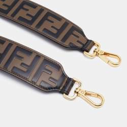 Fendi Green/Brown Python Leather Strap You Bag Shoulder Strap Fendi