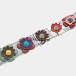 Pre Owned Fendi Multcolor Leather Flowerland Strap You Shoulder Bag Strap