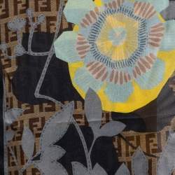 Pre Owned Fendi Multicolor FF FLoral Print Silk Stole