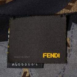 Pre Owned Fendi Multicolor FF FLoral Print Silk Stole