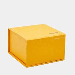 Pre Owned Fendi Heart Star Charm Gold Tone Chain Link Toggle Bracelet