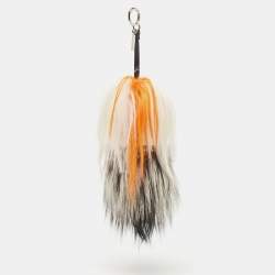 Pre Owned Fendi Multicolor Mink & Fox Fur Karlito Bag Charm