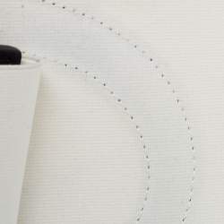 Pre Owned Fendi White/Black Suede and Elastic Wide Waist Belt 80CM