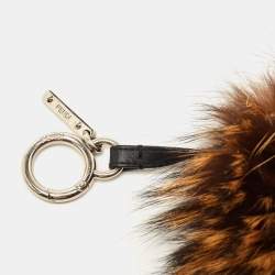 Pre Owned Fendi Brown Fox Fur Bag Bugs Bag Charm