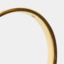 Fendi Gold Tone Bicolor Enamel Fendista Cuff Bracelet