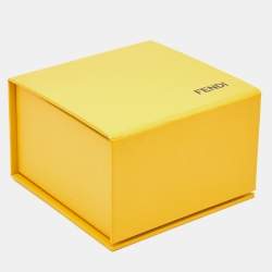 مملوكة مسبقًا Fendi FF Identification Crystals Letter F Gold Tone Charm Bracelet