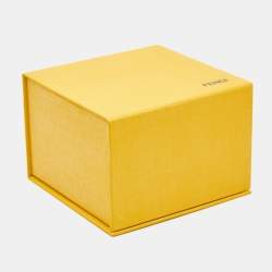 Pre Owned Fendi Logo Identification Letter  A Crystal Gold Tone Charm Bracelet