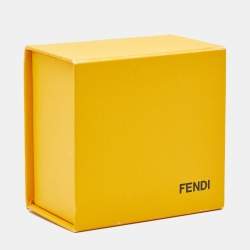 Pre Owned Fendi The Fendista Bicolor Enamel Gold Tone Bracelet M