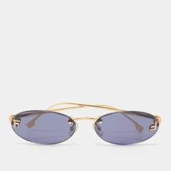Fendi Gold/Black Acetate FE4075US Rectangle Sunglasses