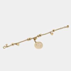 Pre Owned Fendi Fendista Indentification Gold Tone Bracelet