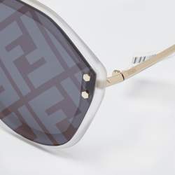 Fendi Black/Grey Monogram FF M0039/G/S Shield Sunglasses