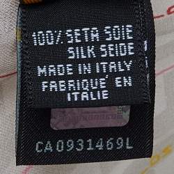 Pre Owned Fendi Cream Logo Monogram Silk Scarf