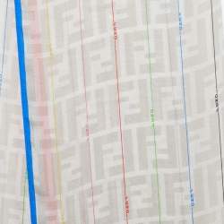 Pre Owned Fendi Cream Logo Monogram Silk Scarf