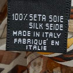 Fendi Cream Logo Monogram Printed Silk Scarf