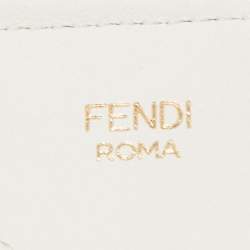 Fendi White/Black Zucca Canvas and Leather Strap You Adjustable Shoulder Bag Strap