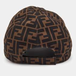 Fendi Brown Monogram Printed Polyester Baseball Cap TU