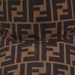 Fendi Brown Monogram Printed Polyester Baseball Cap TU