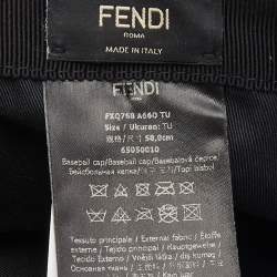 Fendi Brown Monogram Printed Polyester Baseball Cap TU