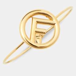 Pre Owned Fendi Gold Tone F is Fendi Bracelet