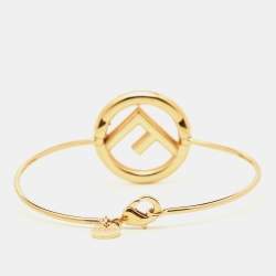 Pre Owned Fendi Gold Tone F is Fendi Bracelet