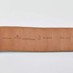 Pre Owned Fendi Blue Suede Buckle Waist Belt 75CM