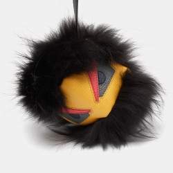 Fendi Multicolor Mink Fur and Leather Monster Bug Bag Charm