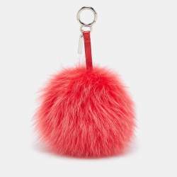 Fendi ABCharm A Red Fox Fur Bag Charm