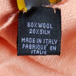 Fendi Peach Wool & Silk Stole