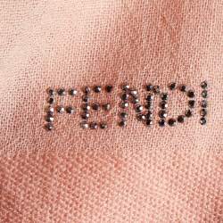 Fendi Peach Wool & Silk Stole