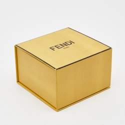 Fendi F is Fendi Gold Tone Crystal Logo Station Bracelet