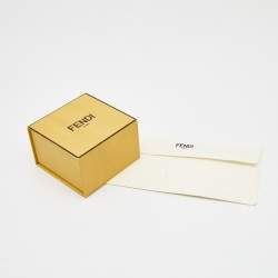 Pre Owned Fendi F is Fendi Gold Tone Narrow Bangle Bracelet