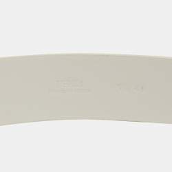Pre Owned Fendi White Leather Shoulder Strap